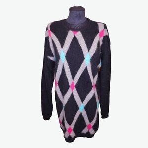 Vintage Angora Lambswool Sweater Dress Sz S